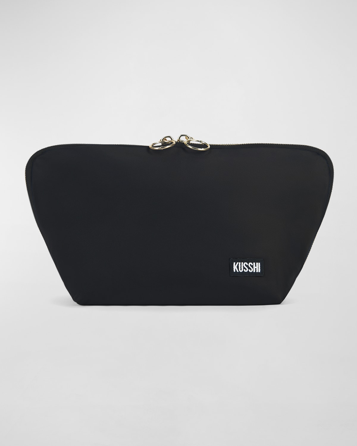 Kusshi Signature Makeup Bag In Blk/coolgreynylon