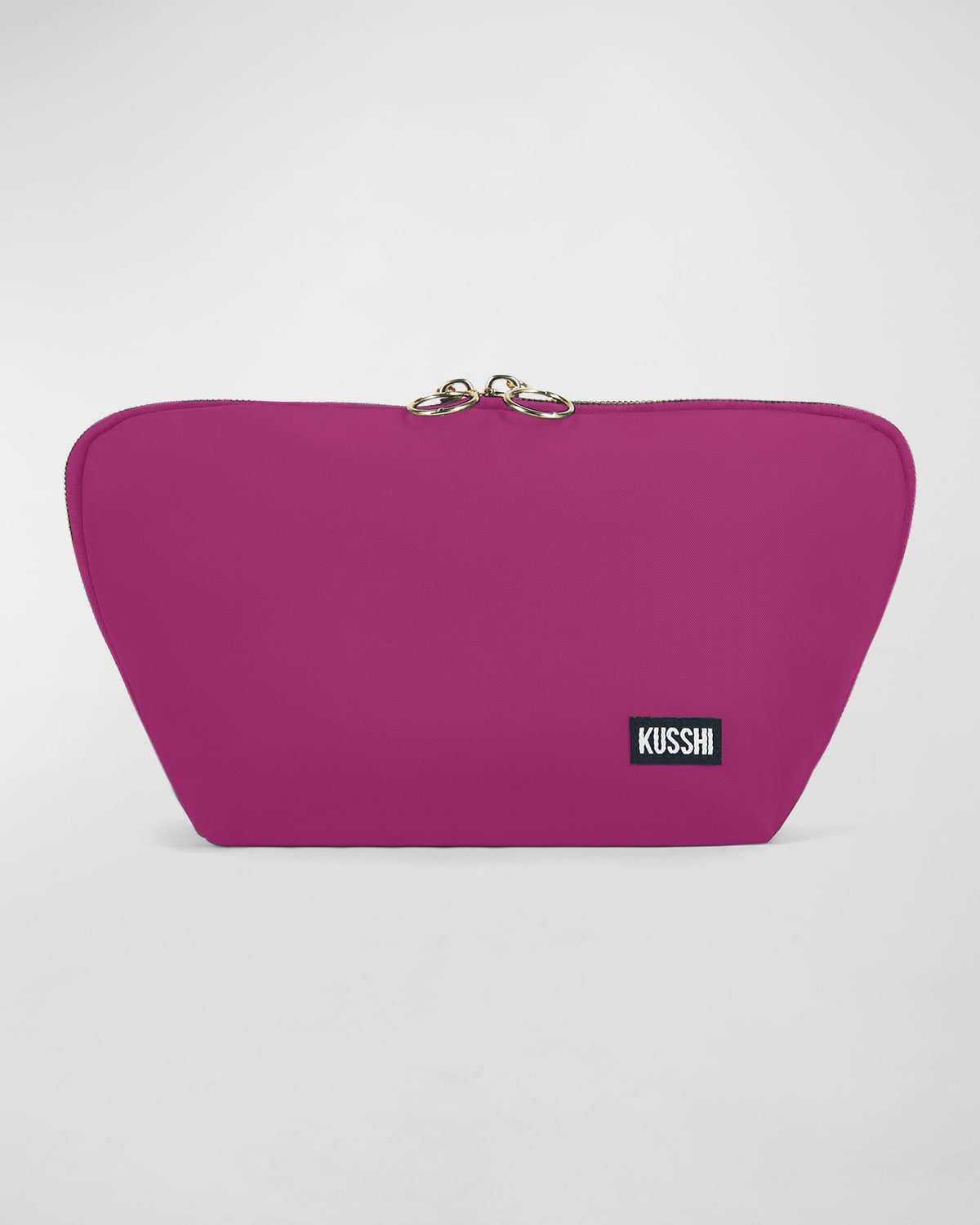 Kusshi Signature Makeup Bag In Pink/teal Nylon