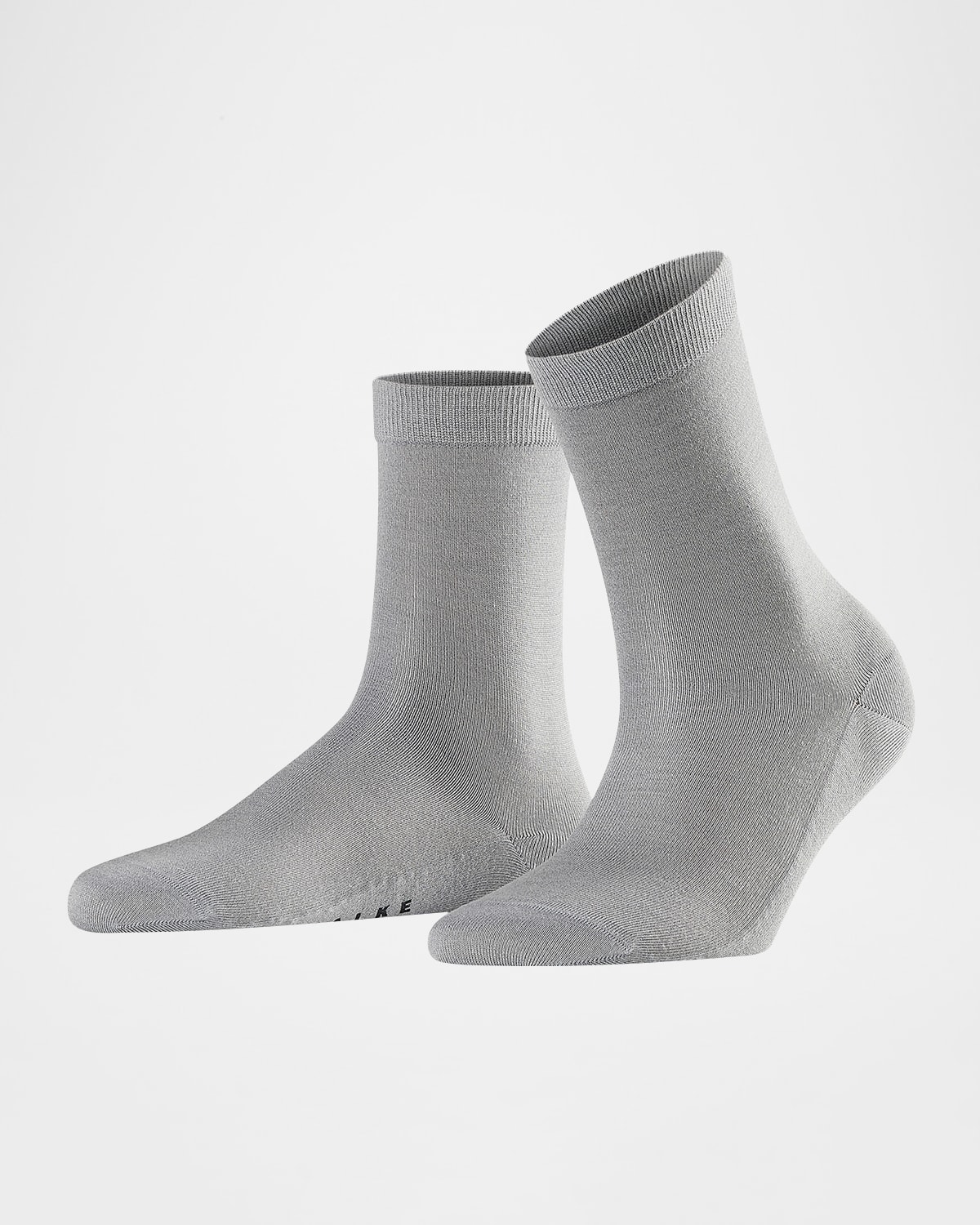 Falke Sensual Silk Crew Socks In Silver