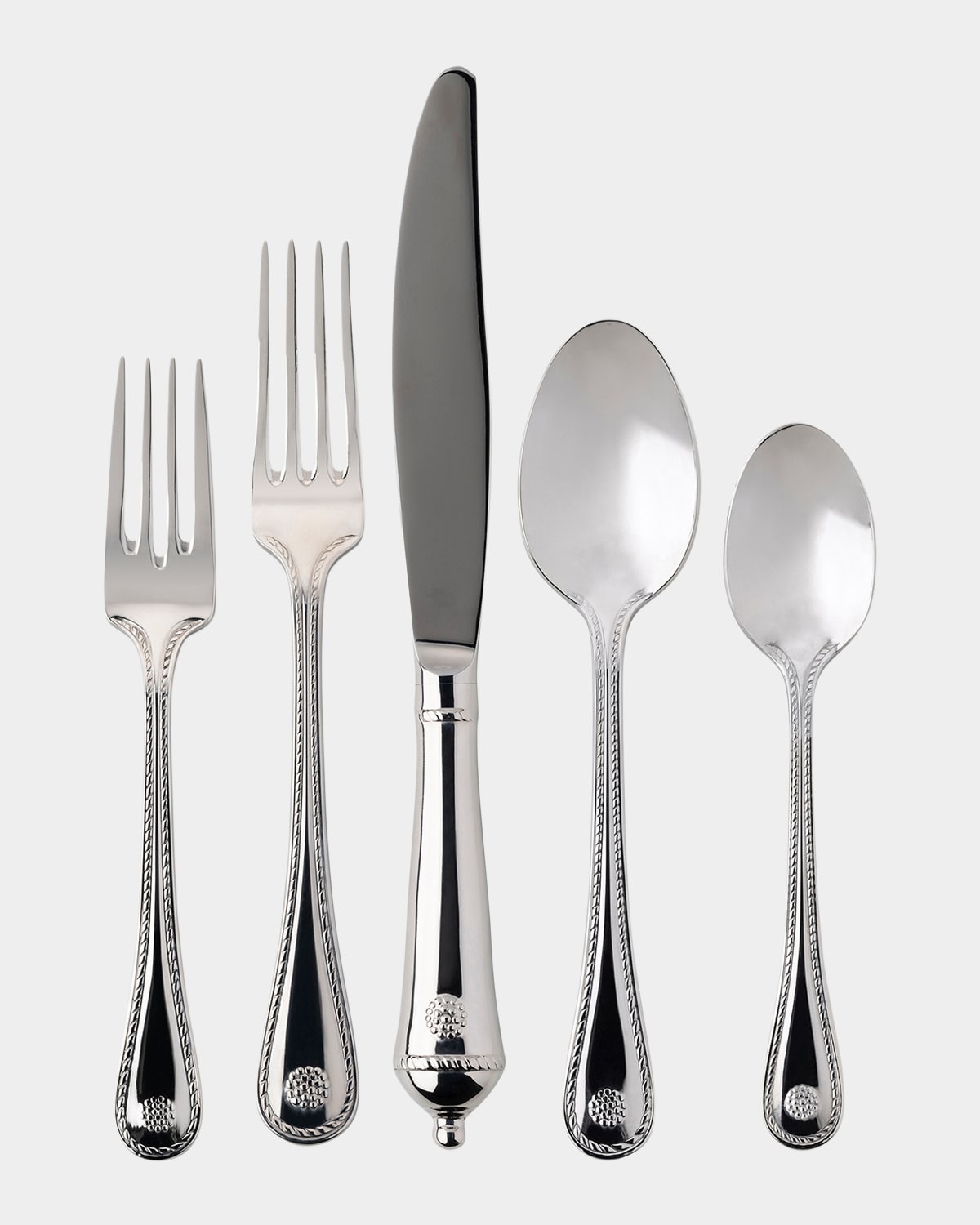 Juliska Berry & Thread Polished 5-piece Place Setting In Silver