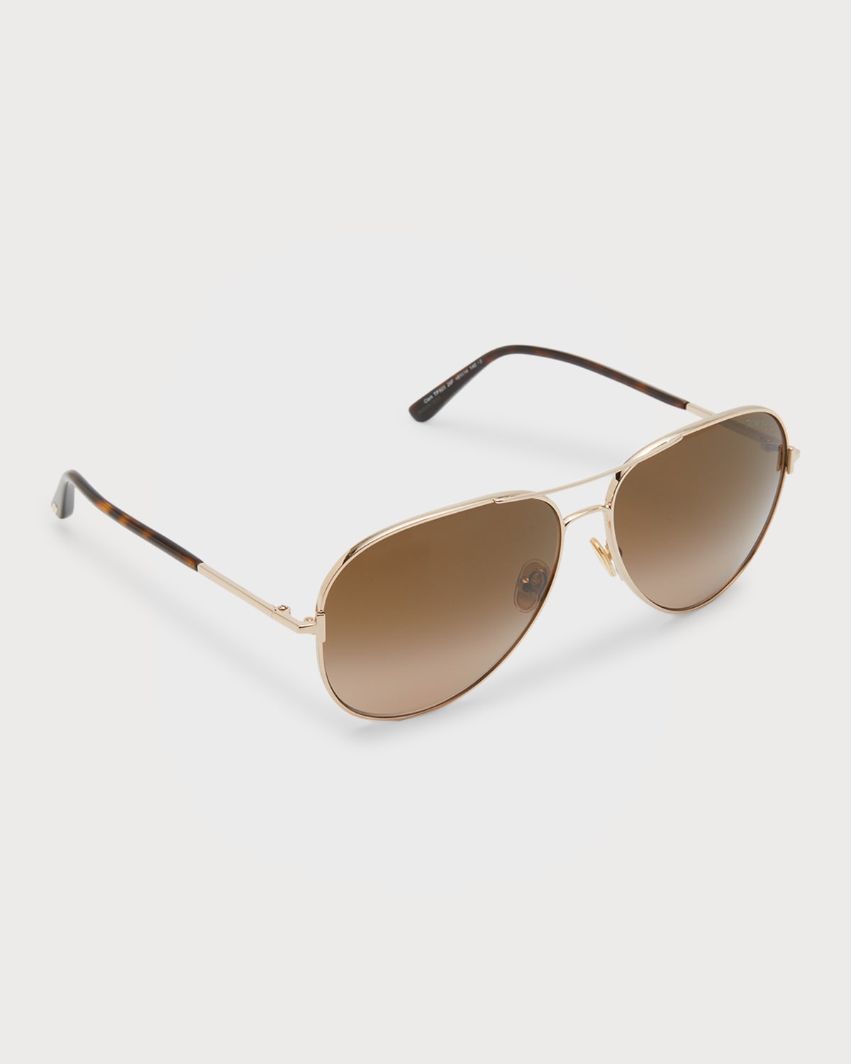 TOM FORD CLARK METAL AVIATOR SUNGLASSES, PINK/GOLD