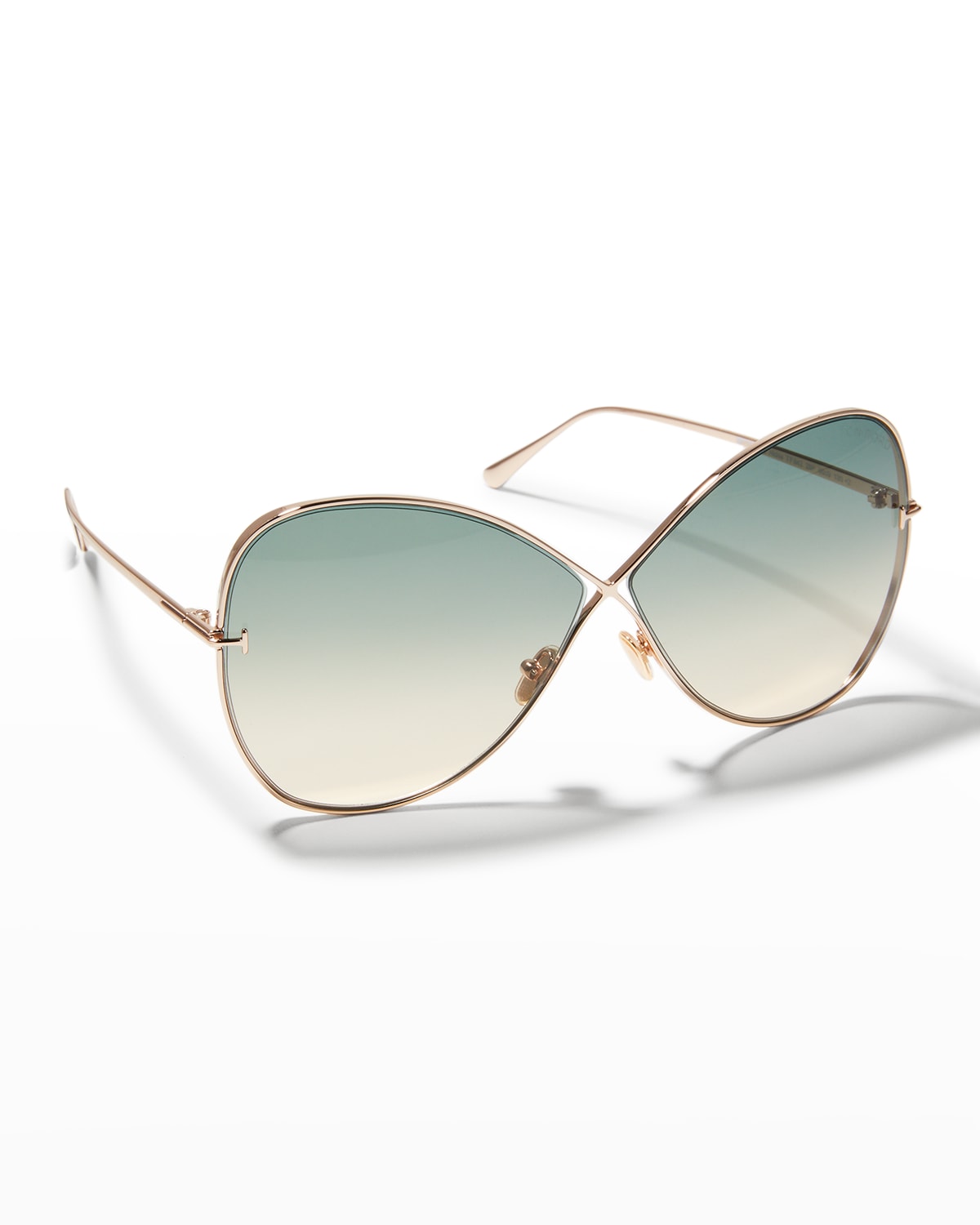 TOM FORD NICKIE METAL BUTTERFLY SUNGLASSES