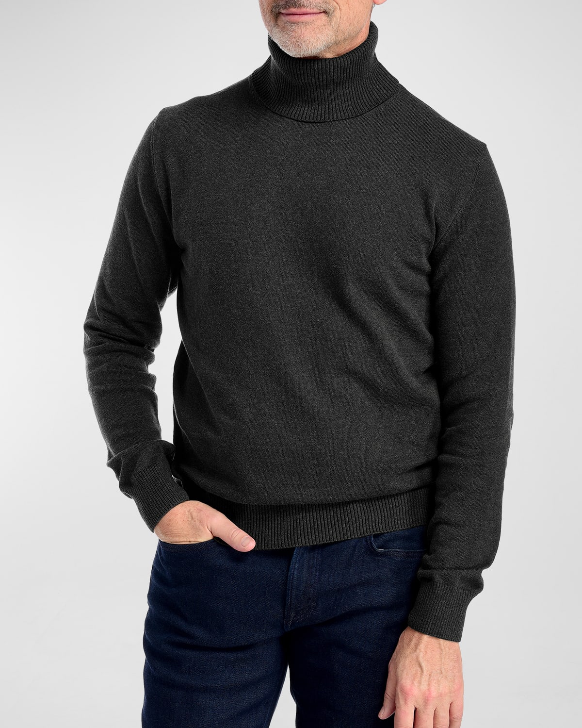 Fisher + Baker Men's Mitchell Turtleneck Sweater In Charcoal