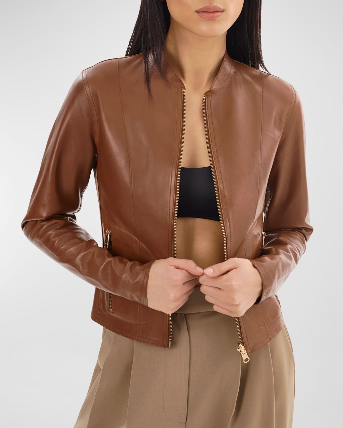 Chapin Reversible Leather Bomber Jacket