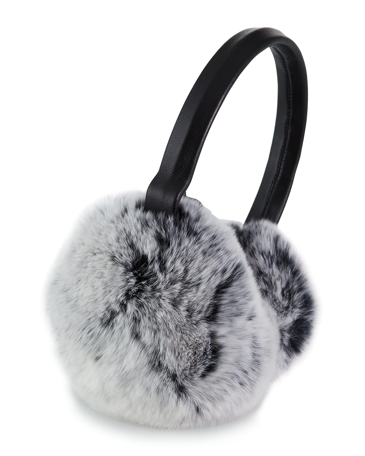 Gorski Rex Rabbit Earmuffs In Black Snowtop