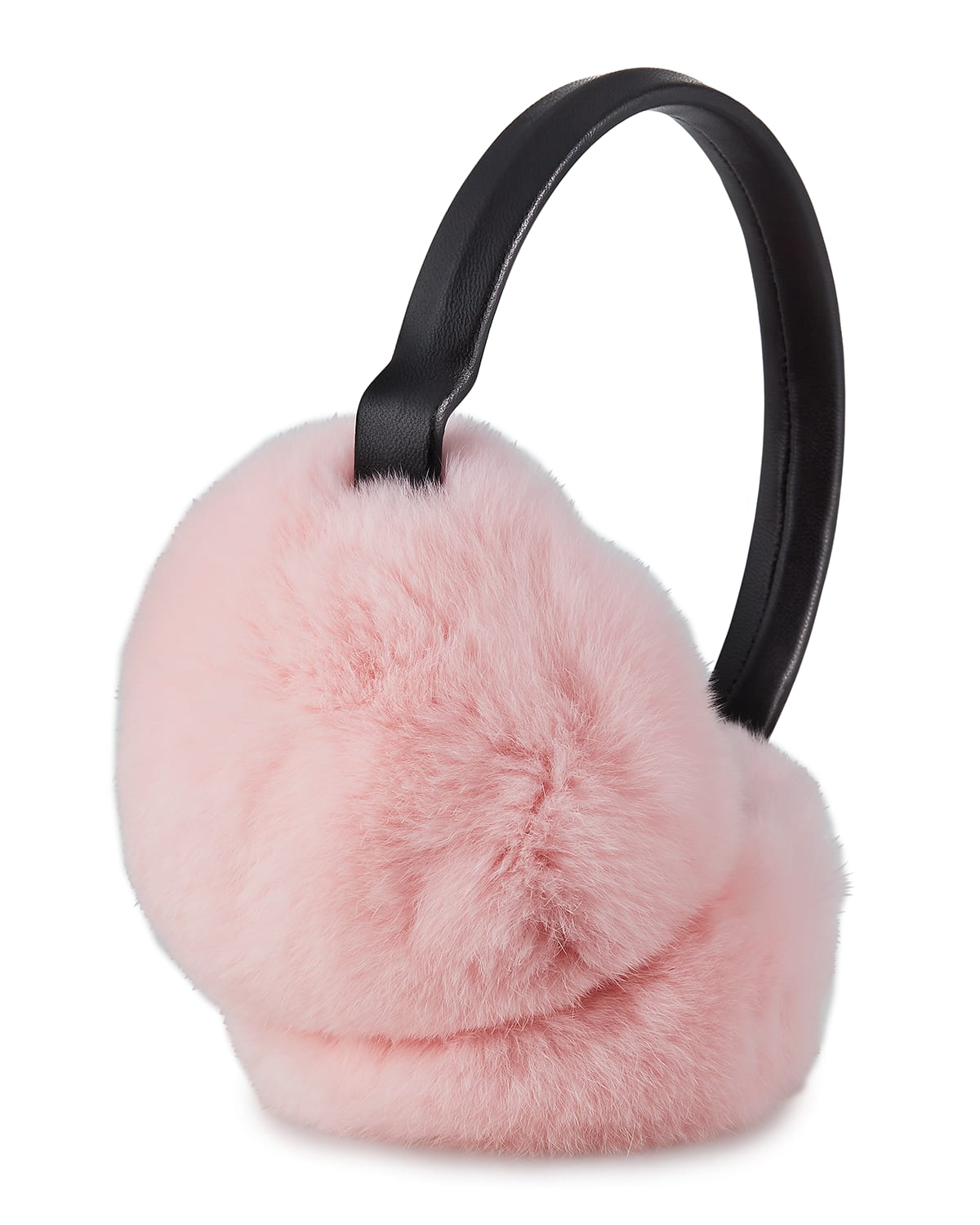 Gorski Rex Rabbit Earmuffs In Light Pink