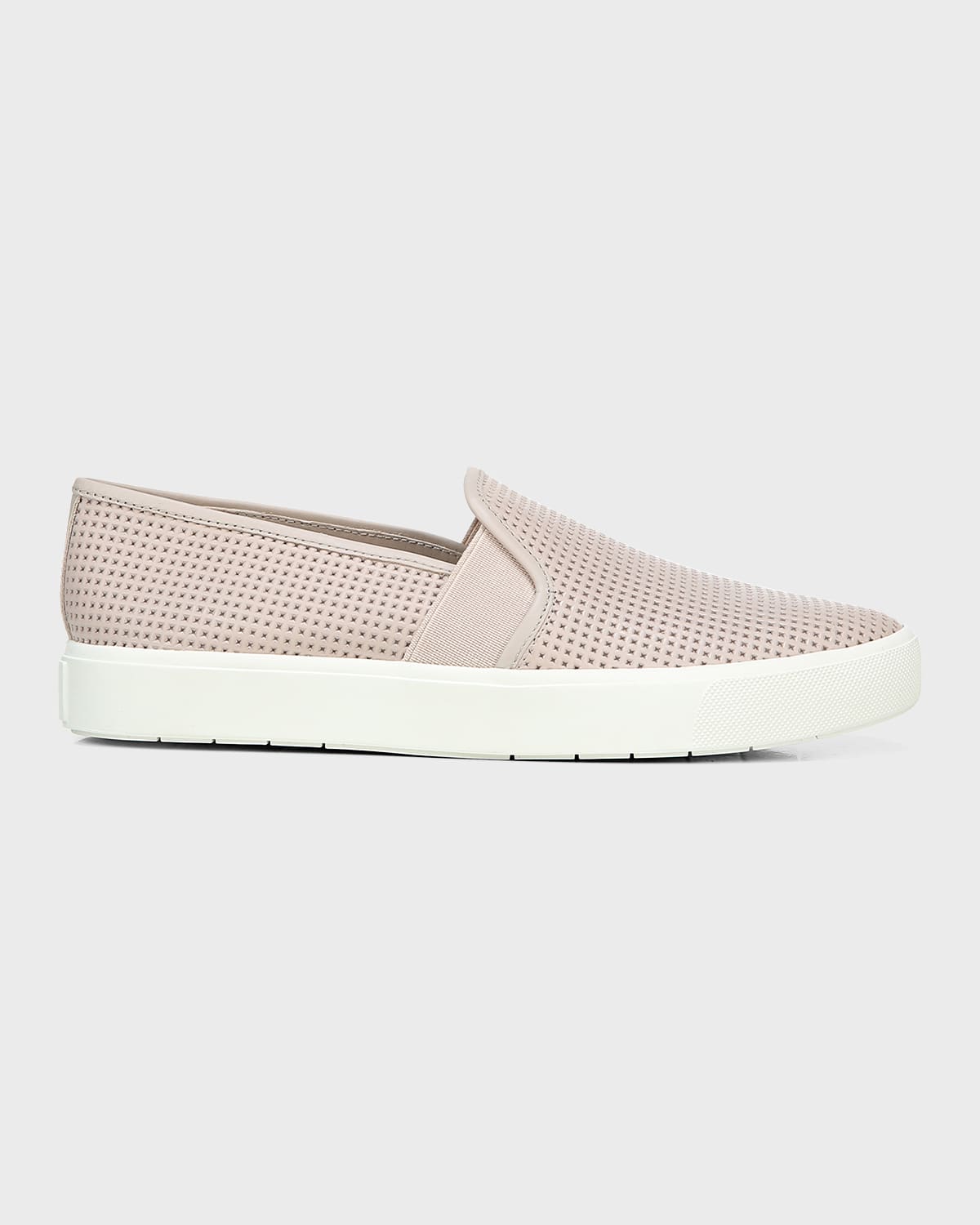 Shop Vince Blair Perforated Leather Slip-on Sneakers In Marble