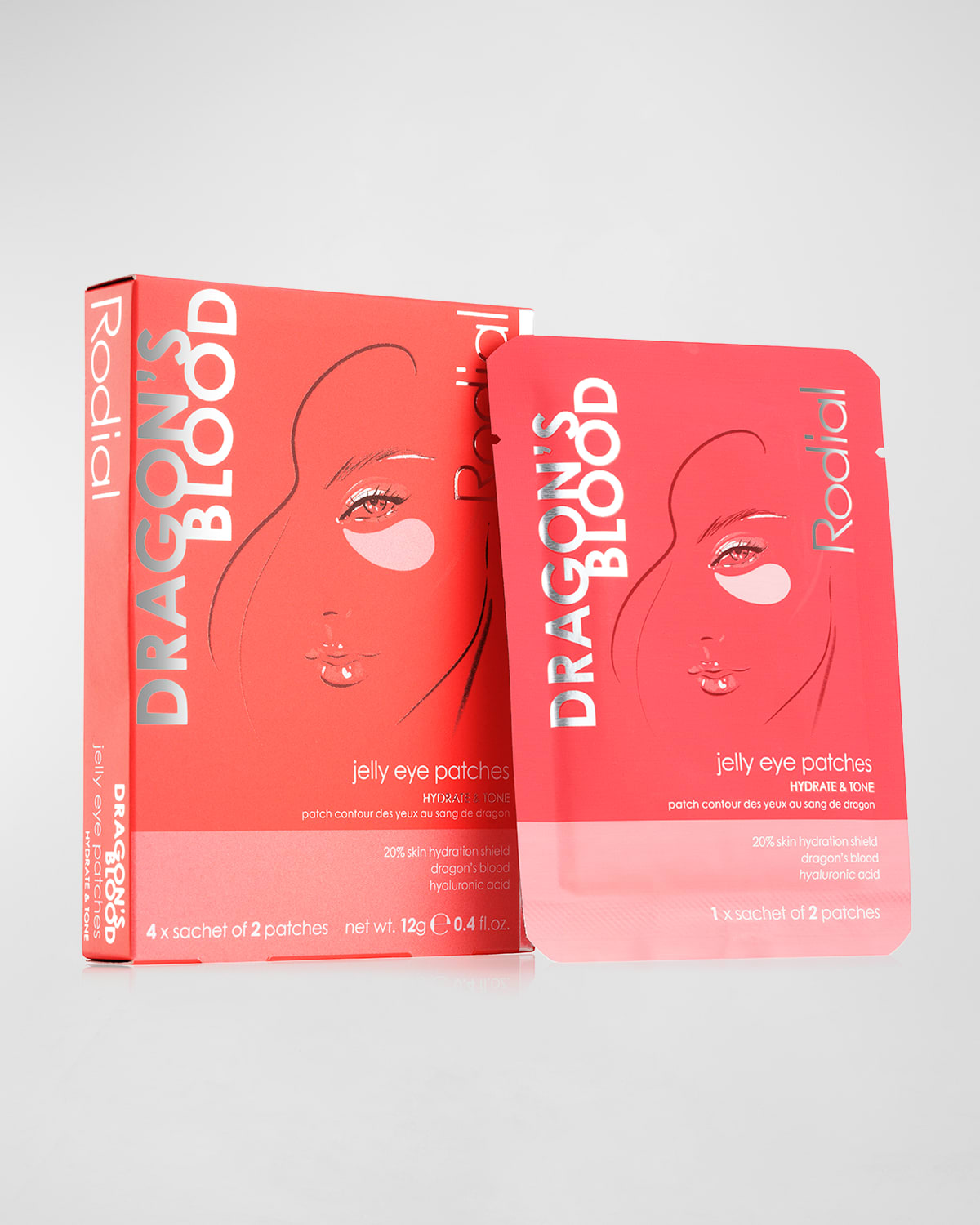 Shop Rodial Snake Jelly Patches, Box Of 4 Sachets In Dragons Blood