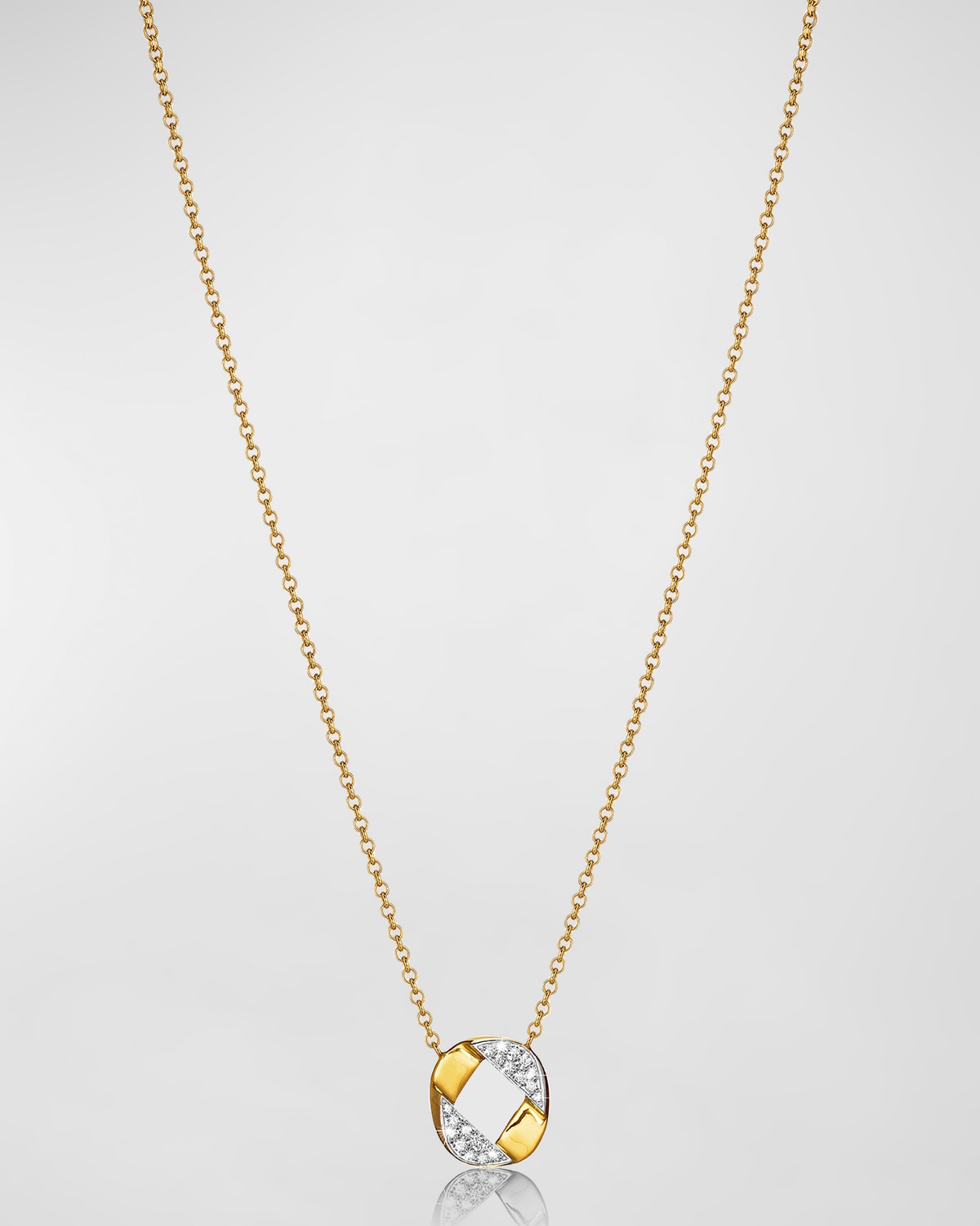 Curb-Link Piccolo Diamond Pendant Necklace