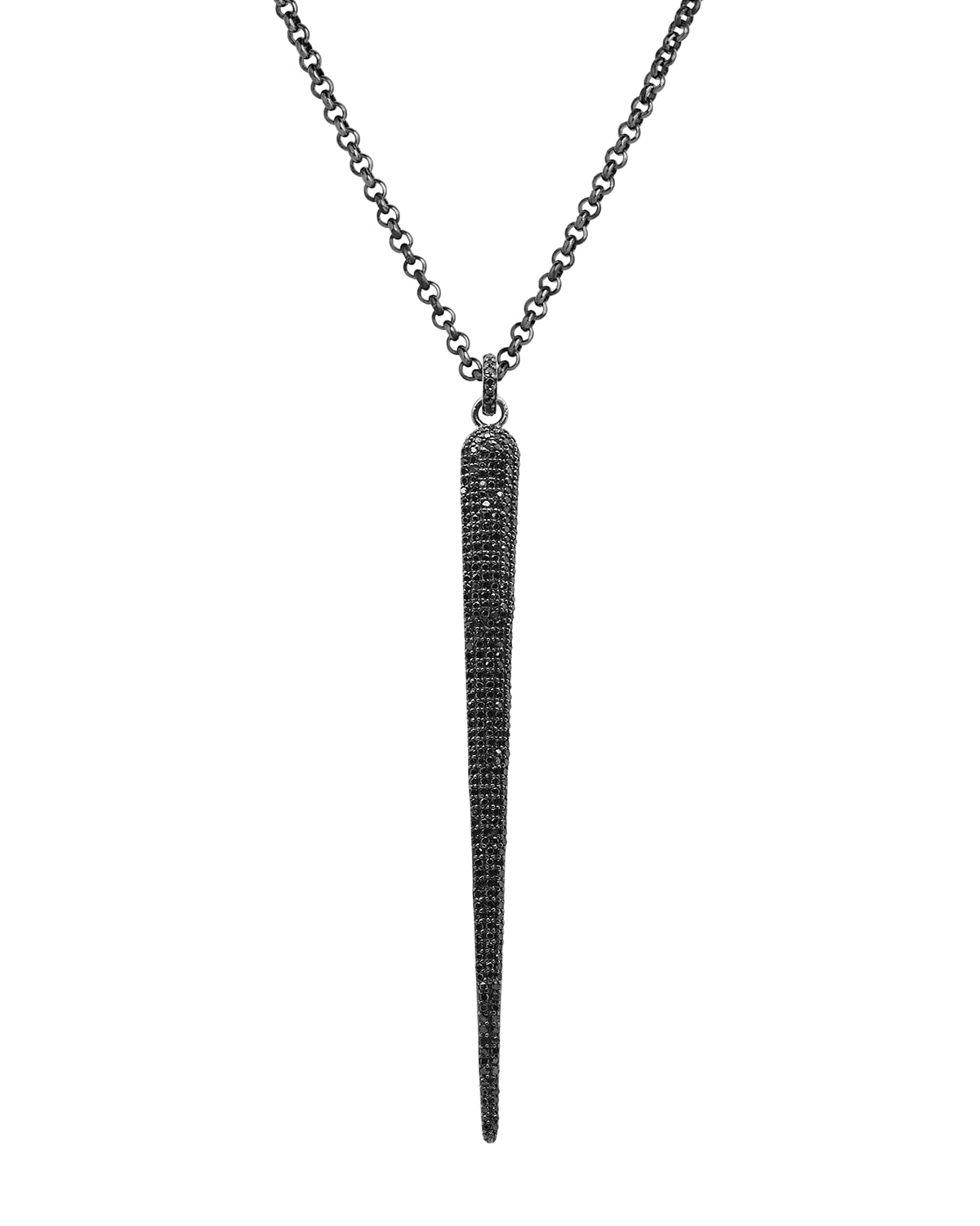 Bridget King Jewelry Black Diamond Spear Necklace
