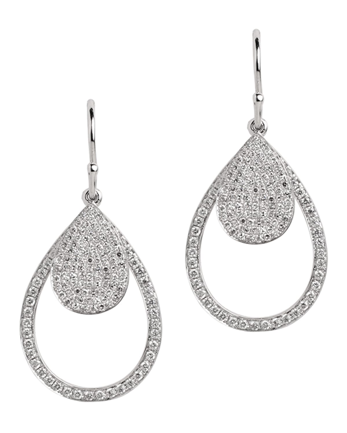 Bridget King Jewelry Mini Pave and Small Diamond Teardrop Earrings