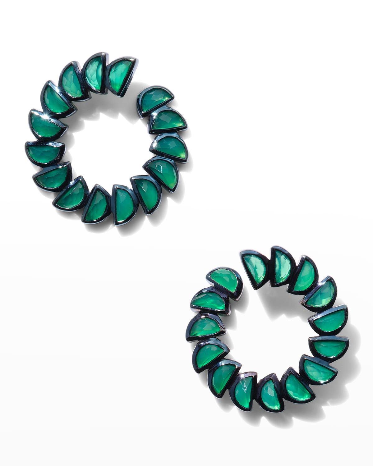 Marabou Bypass Hoop in Ethiopian Opal