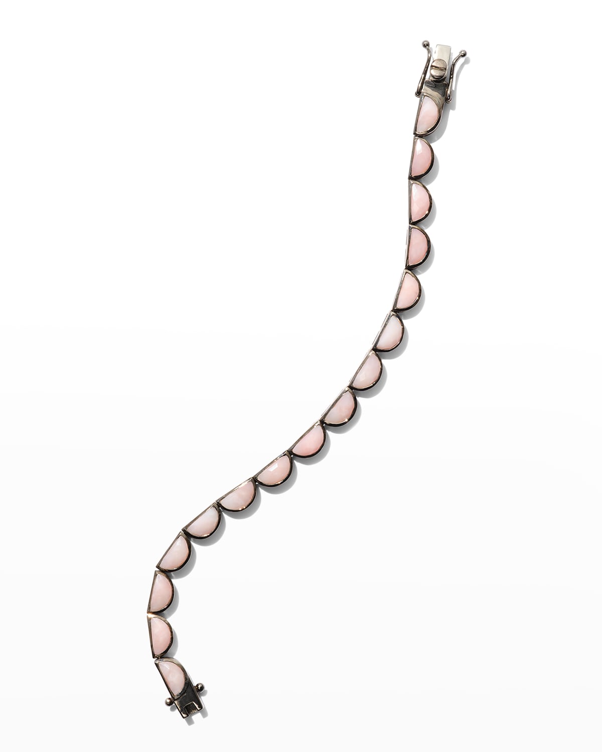 Nakard Large Scallop Tennis Bracelet In Pink Opal