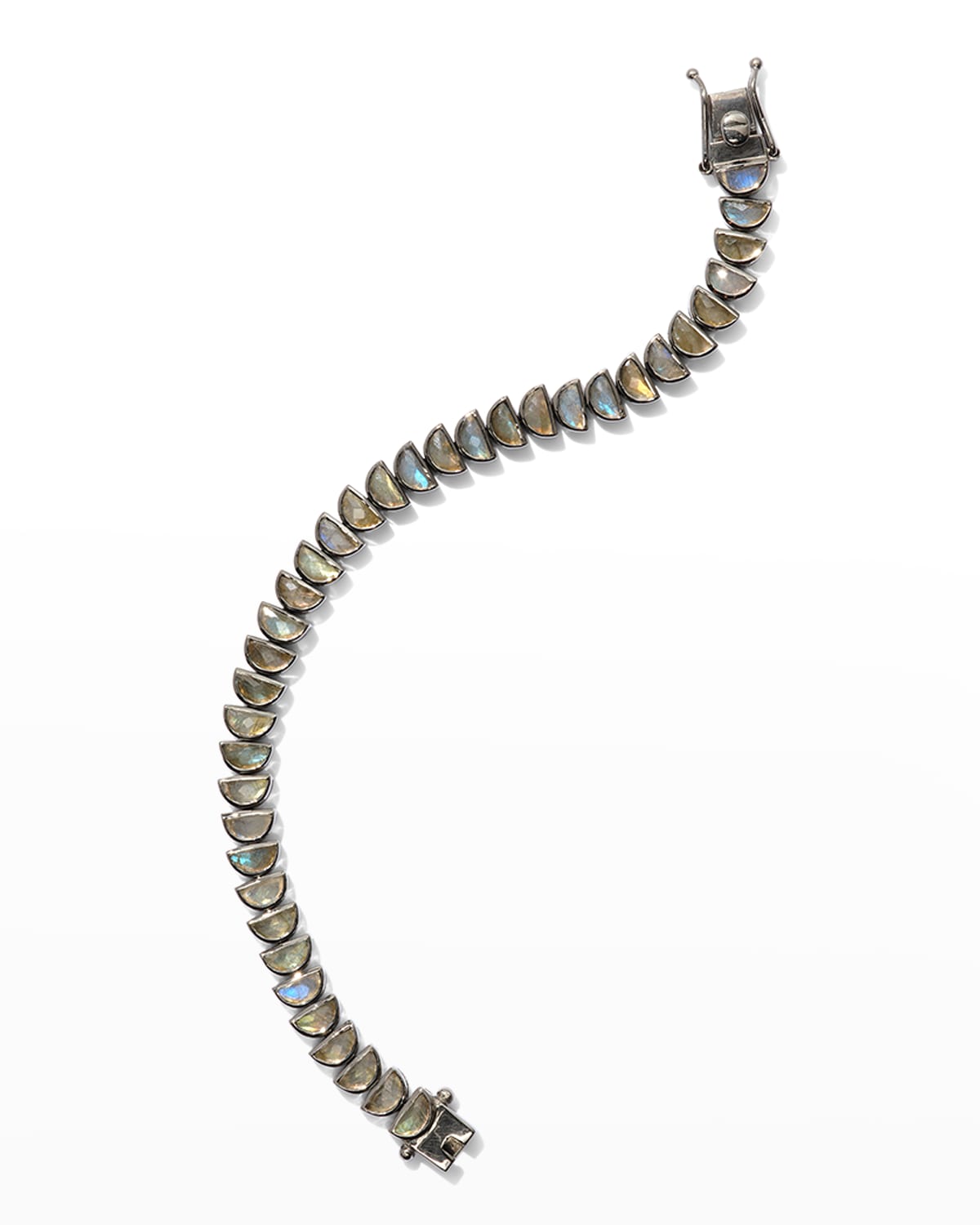 Small Worm Tennis Bracelet, Labradorite