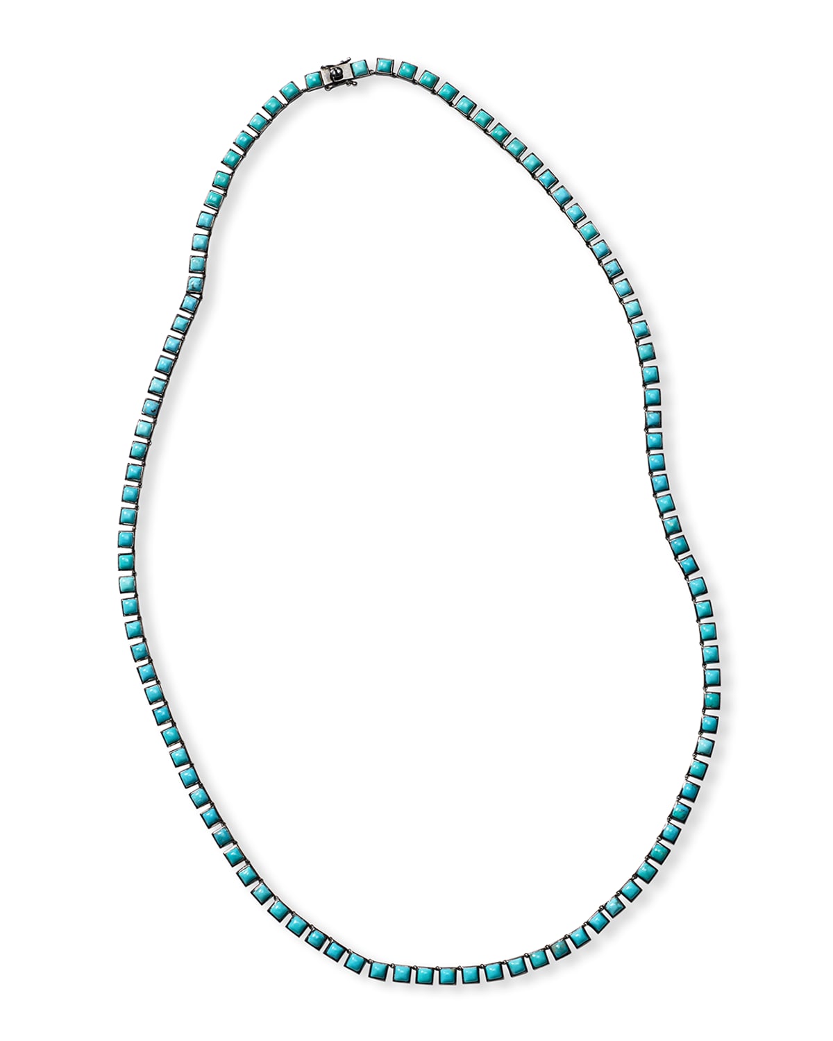 Small Tile Opera Necklace in Turquoise