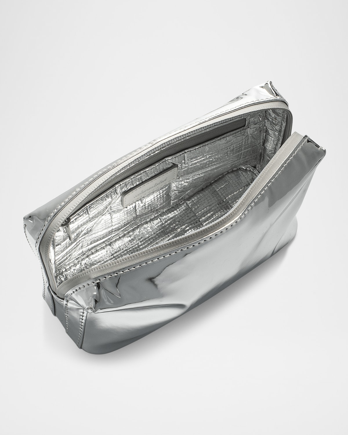 Shop Wellinsulated Performance Beauty Bag In Silver