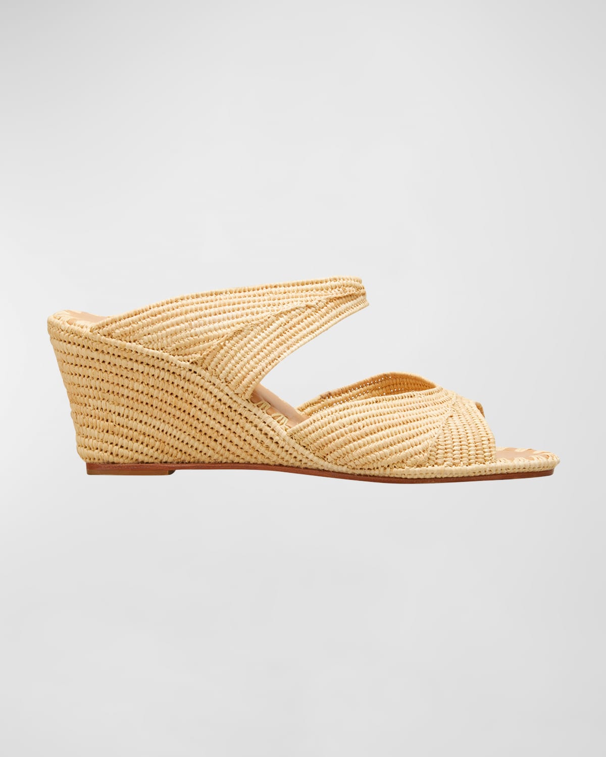 Carrie Forbes Houcine Raffia Wedge Sandals In Natural