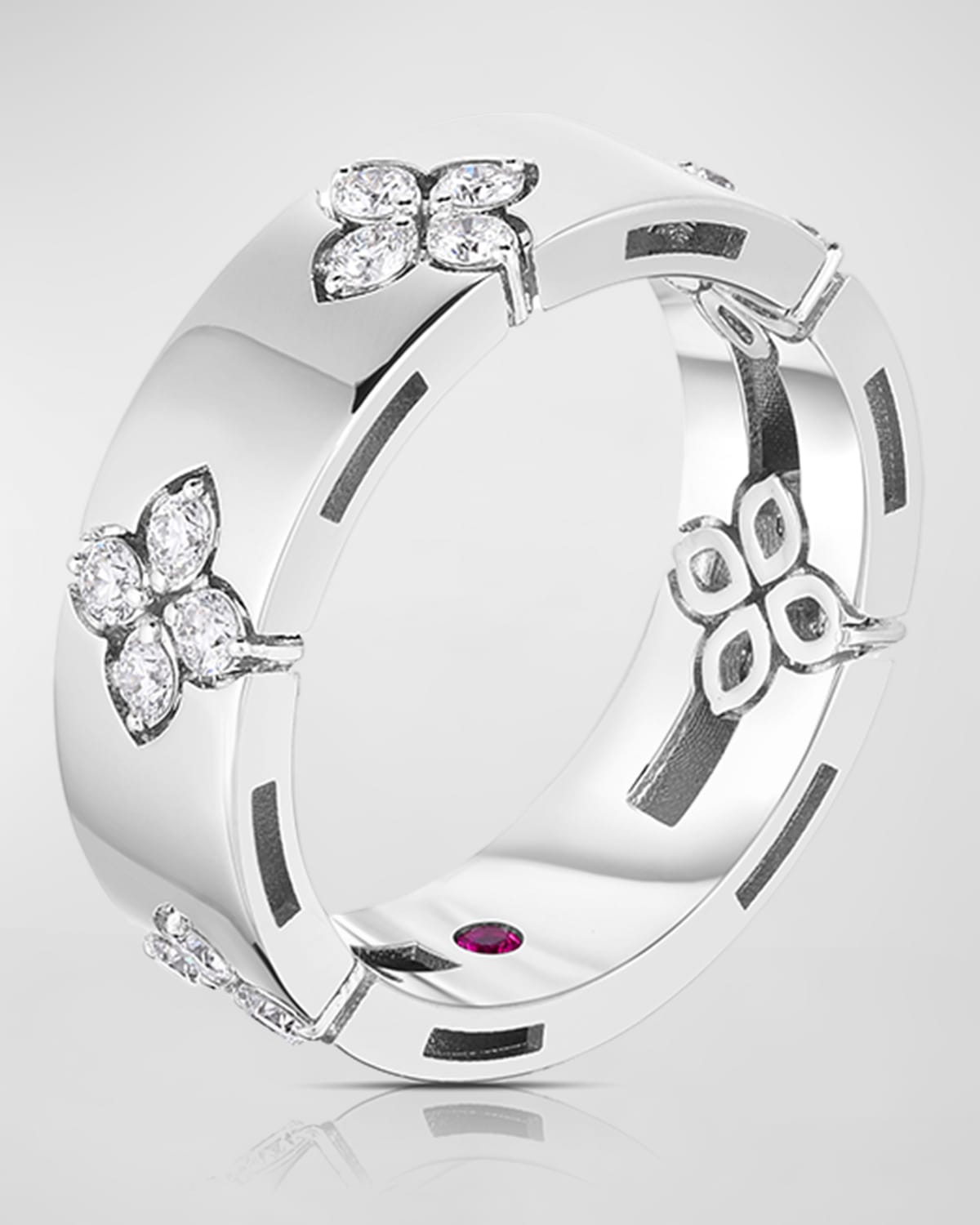 18k White Gold Diamond Love in Verona Ring, Size 6