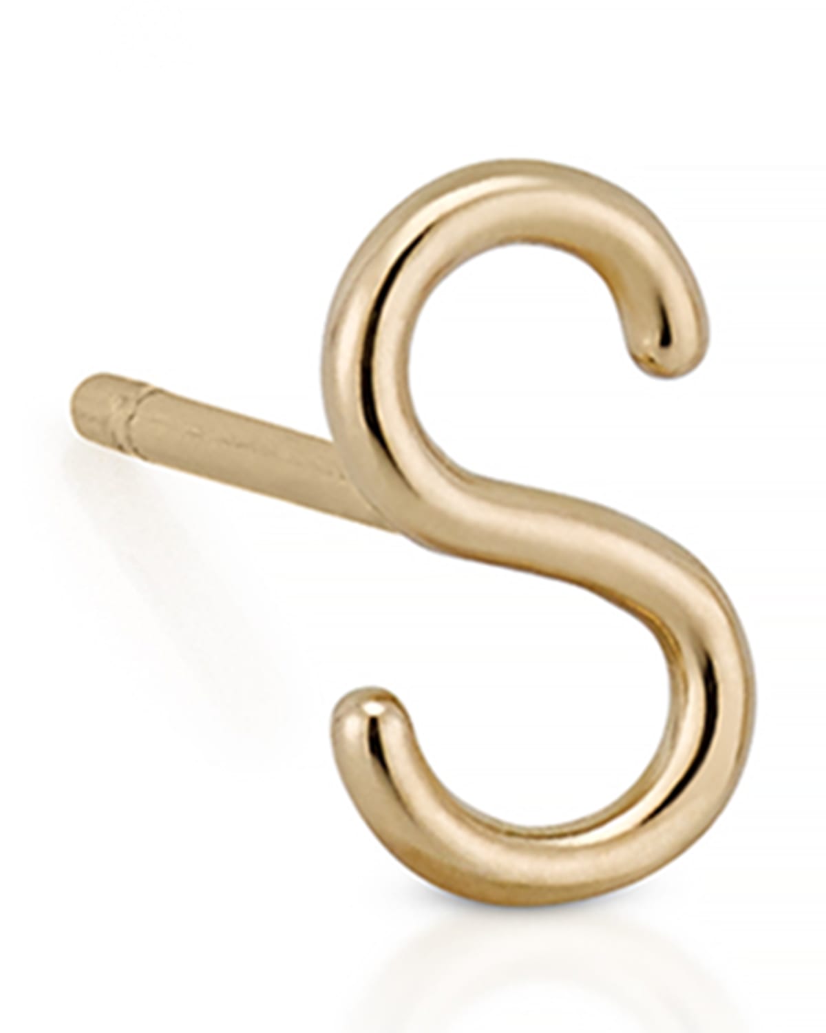 Amelia 14k Gold Initial Single Stud Earring