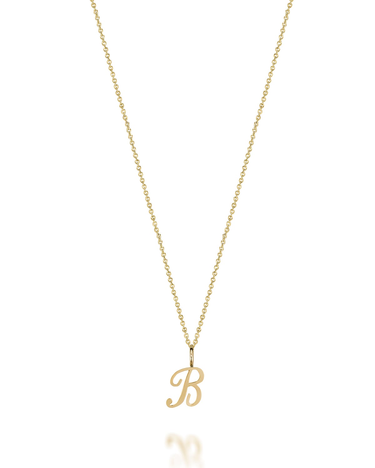Amelia 14k Gold Script Initial Necklace