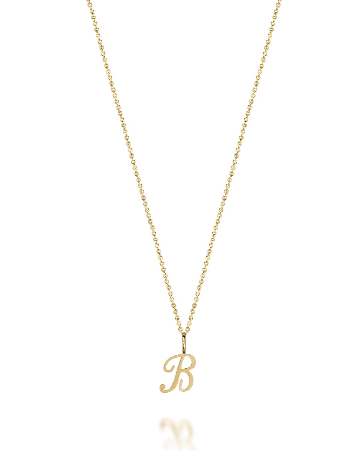 Sarah Chloe Amelia 14k Gold Script Initial Necklace