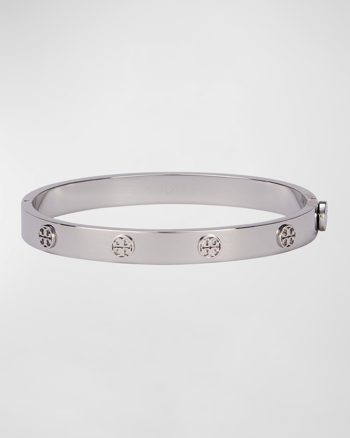 Shop Tory Burch Miller Stud Hinge Bracelet In Silver