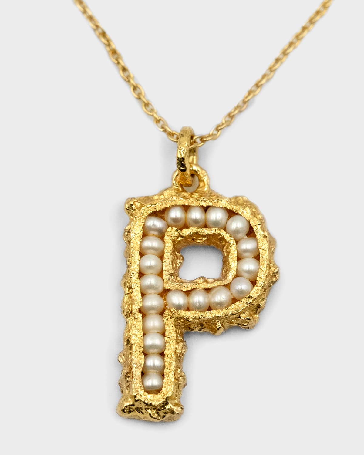 Mini Pearls Alphabet Necklace