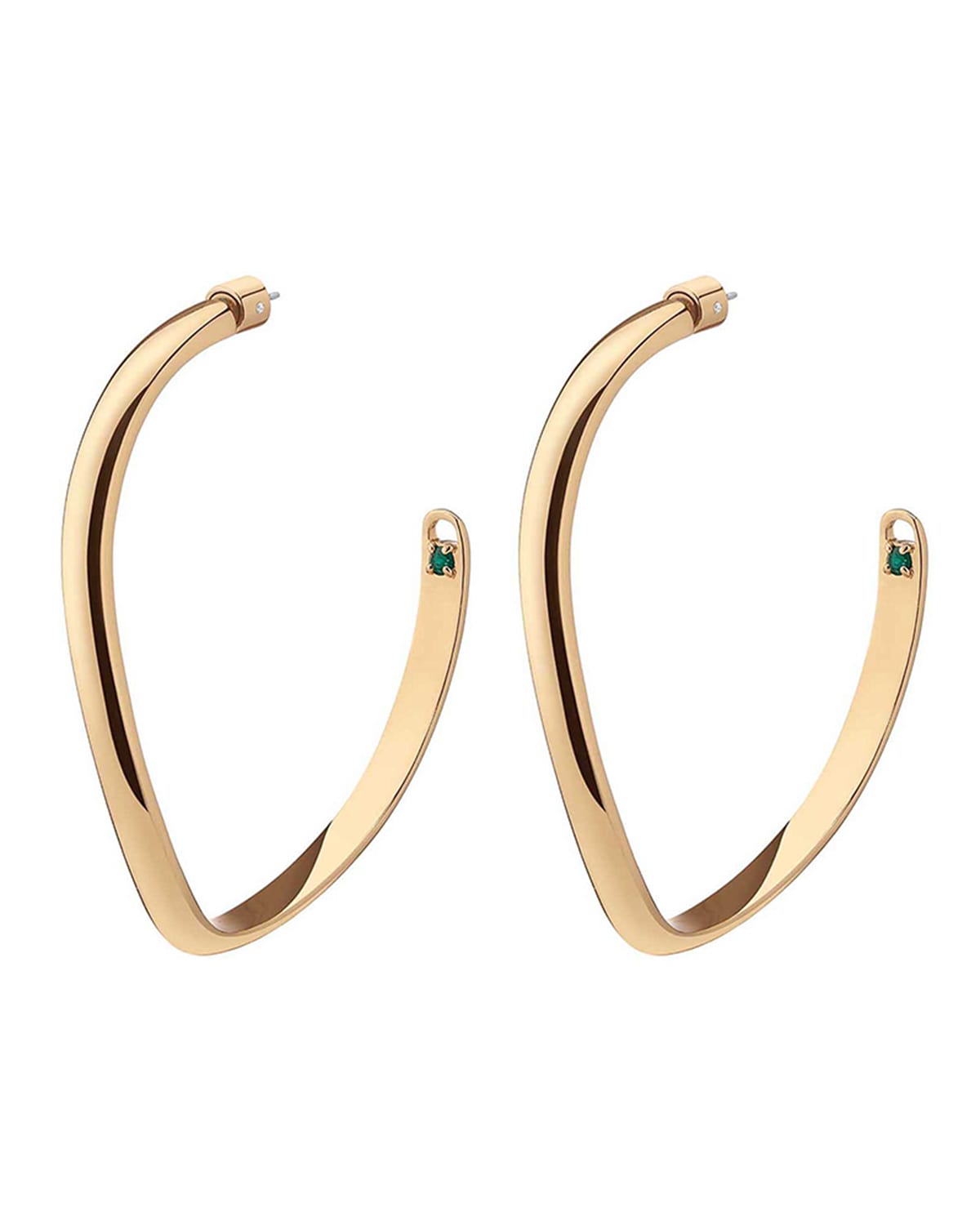 Demarson Mini Calypso Curve Hoop Earrings In Gold