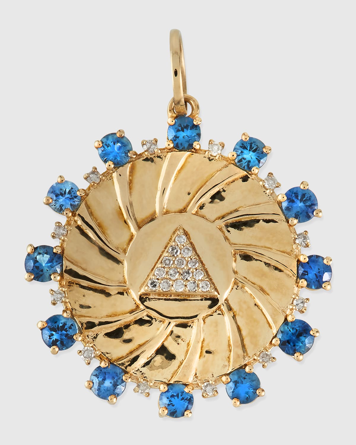 Kastel Jewelry Pave Diamond Pyramid Amulet