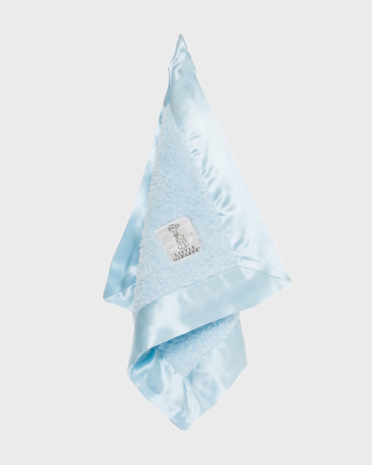 Little Giraffe Mini Chenille Blanket - Baby In Blue