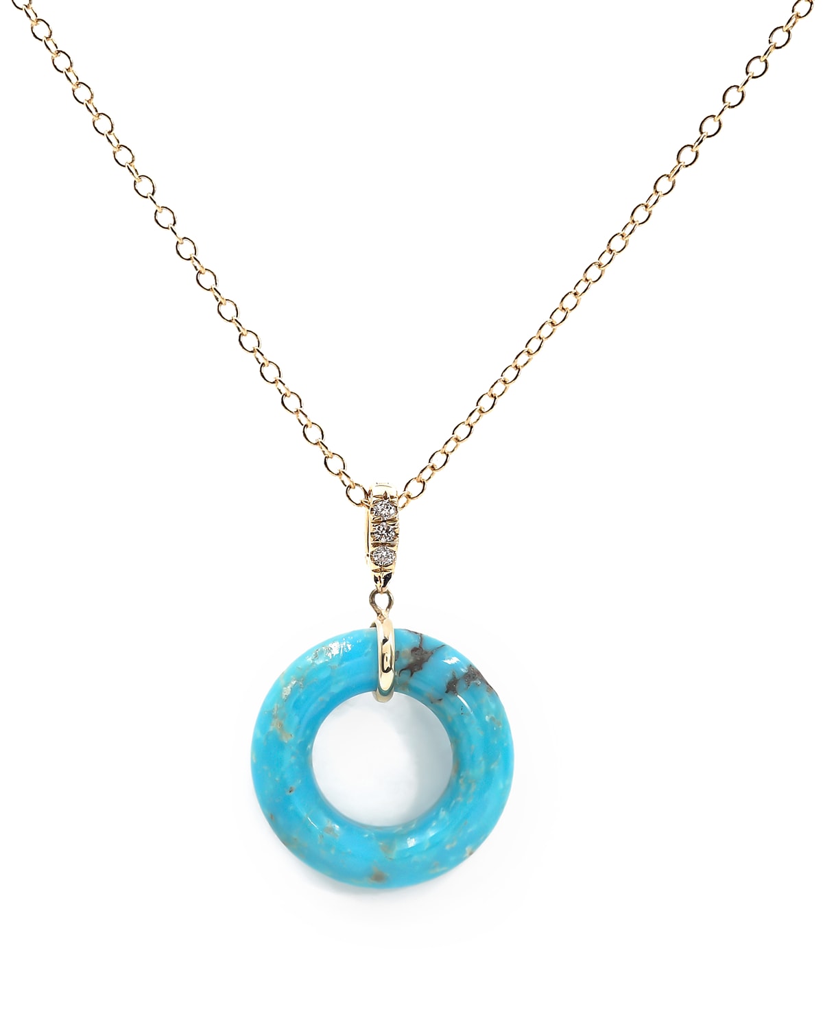 Bondeye Jewelry Turquoise Munchkin Diamond Pendant Necklace