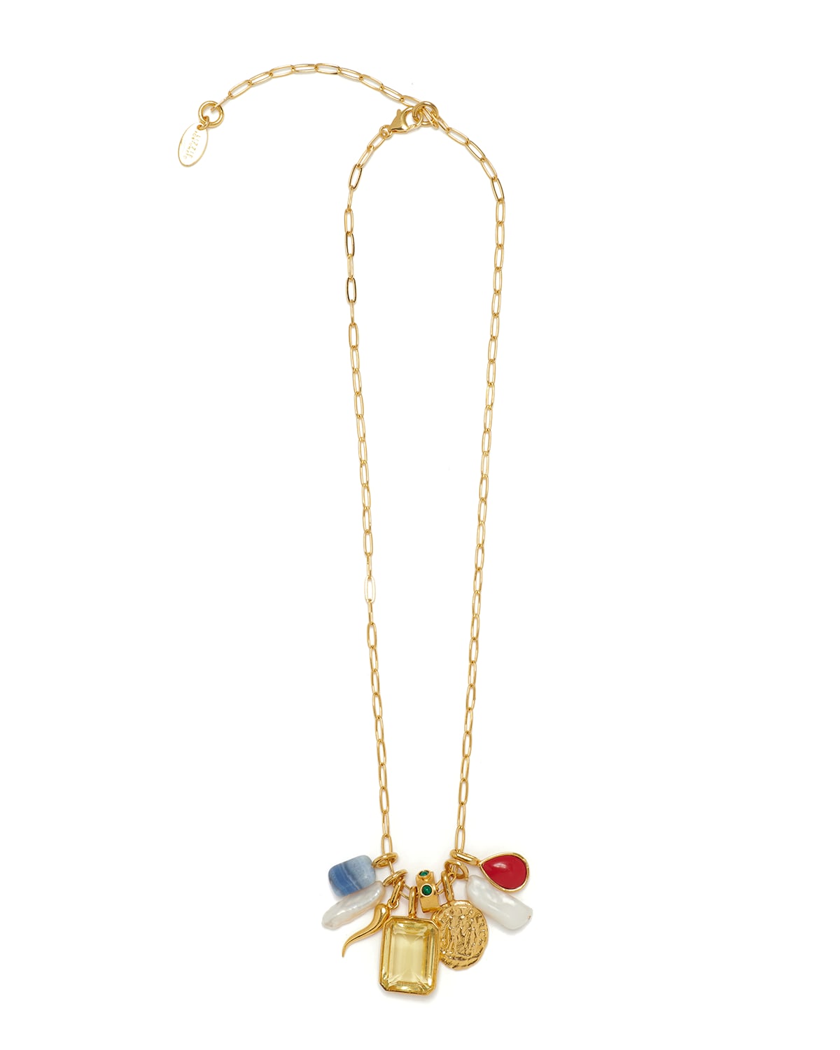 Lizzie Fortunato Charm Necklace In Yellow