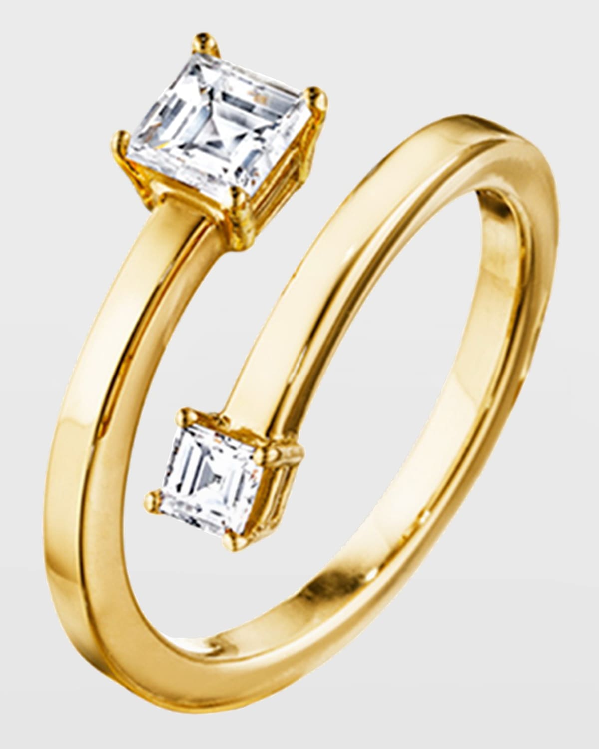 Mimi So Piece Stick 18k Rose Gold Diamond Ring, Size 6.25