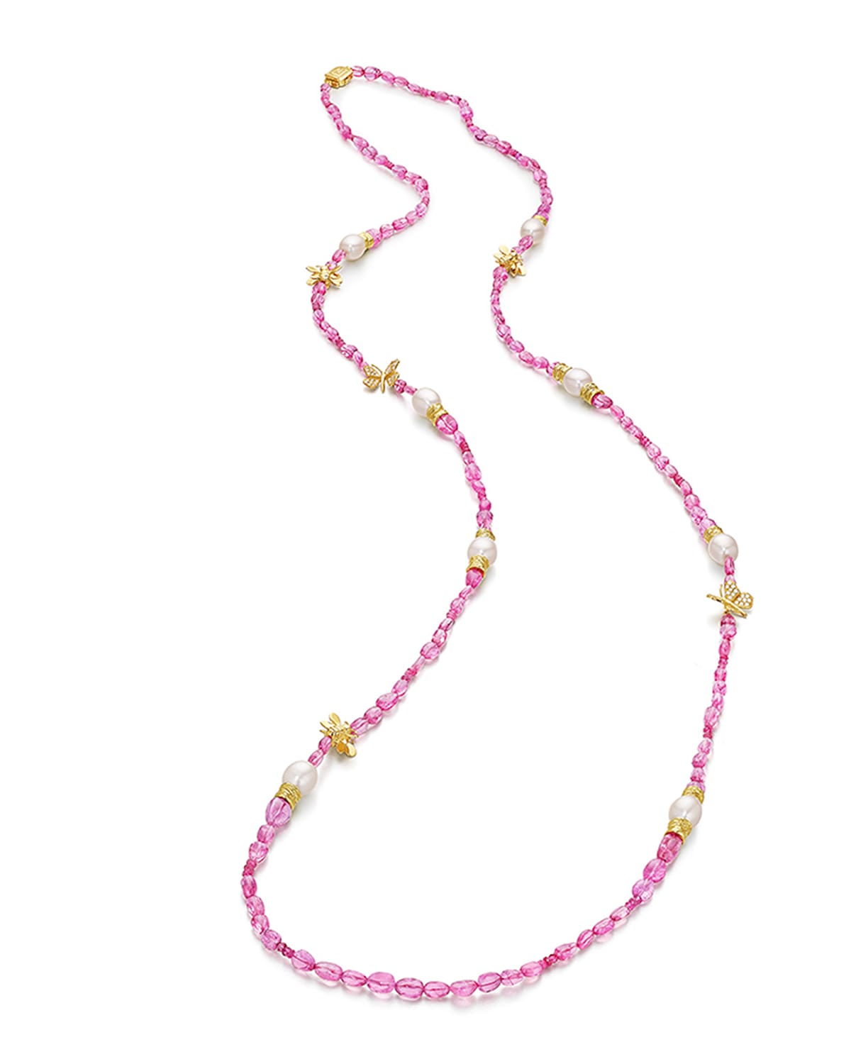 Wonderland Pink Spinel, Pearl and Diamond Necklace