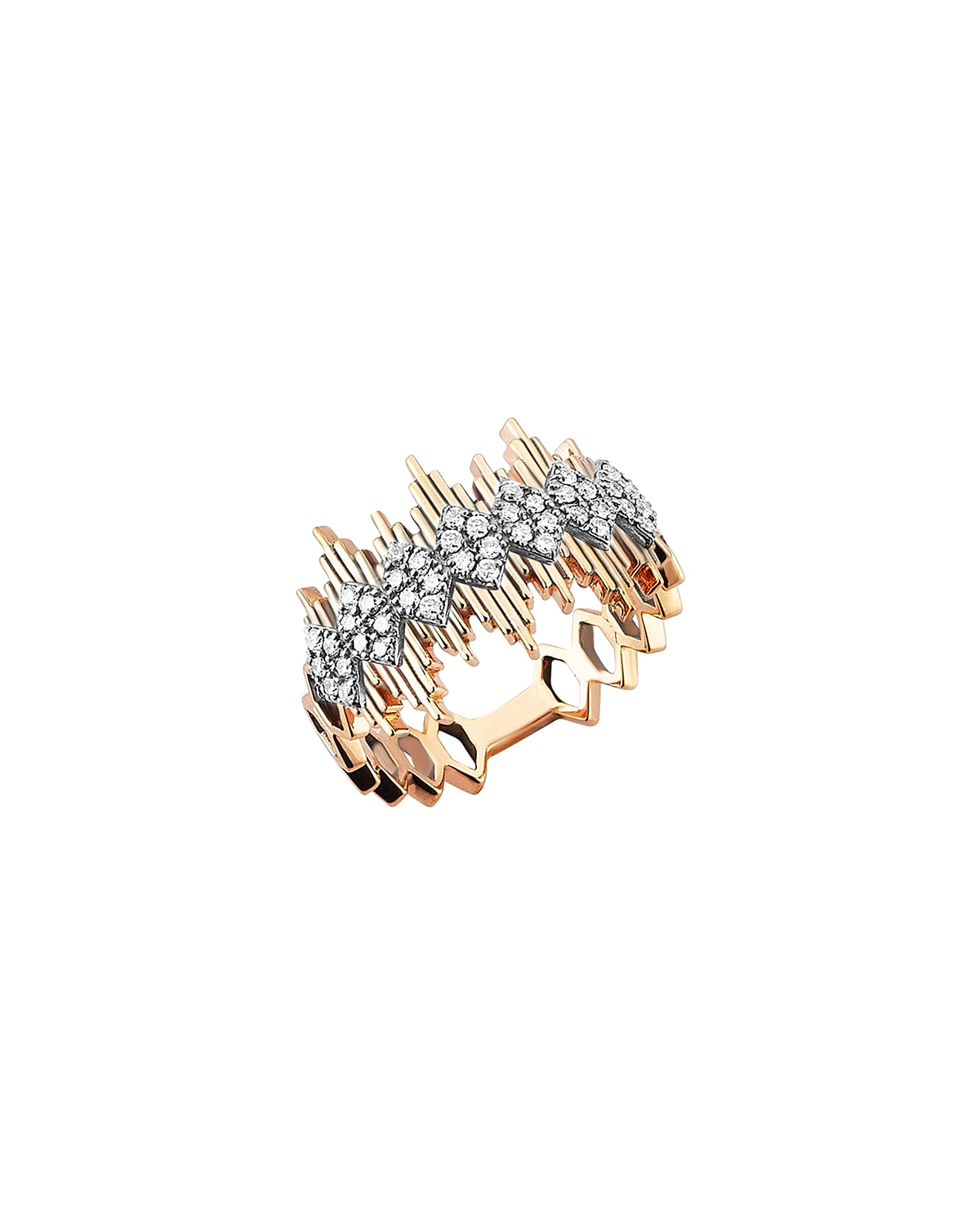 14k Rose Gold Diamond Apex Ring