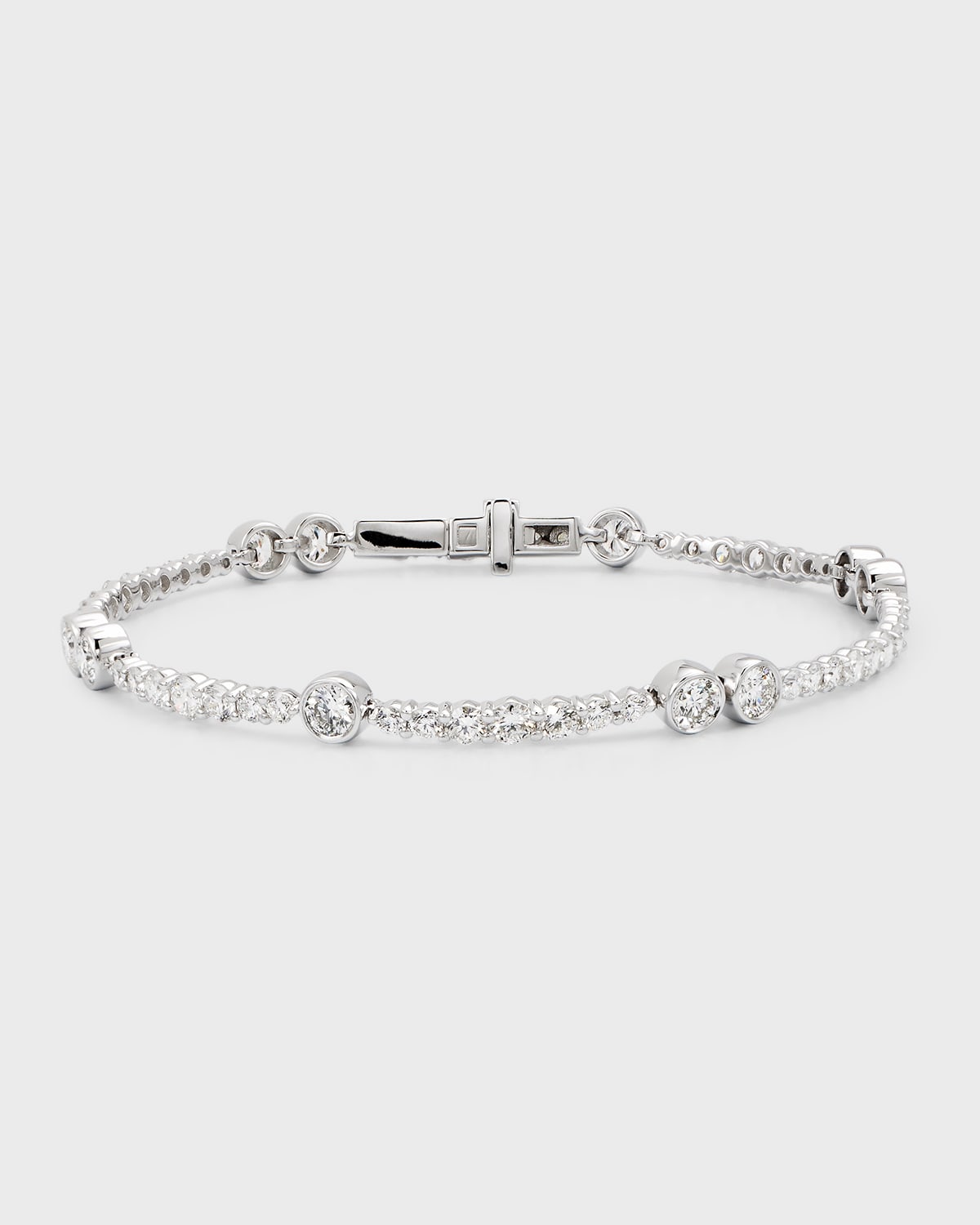 Neiman Marcus Diamonds 18k White Gold Diamond Tennis Bracelet