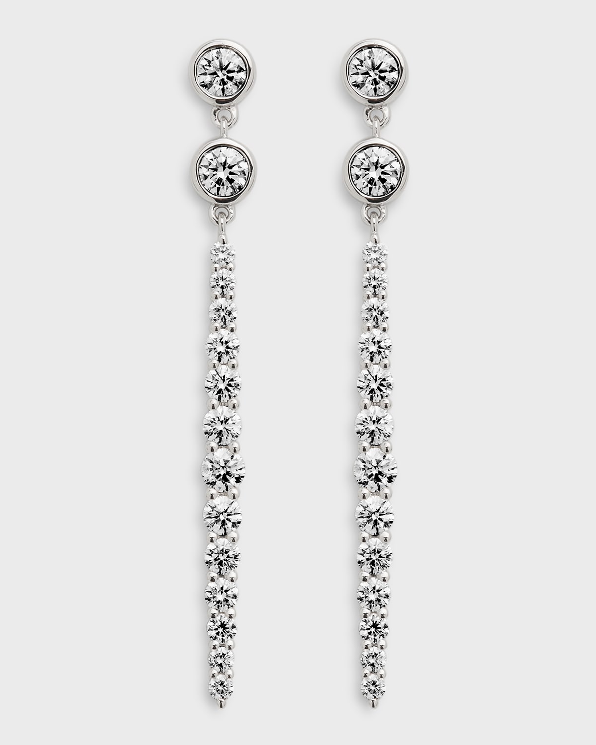 Neiman Marcus Diamonds 18k White Gold Diamond Drop Earrings