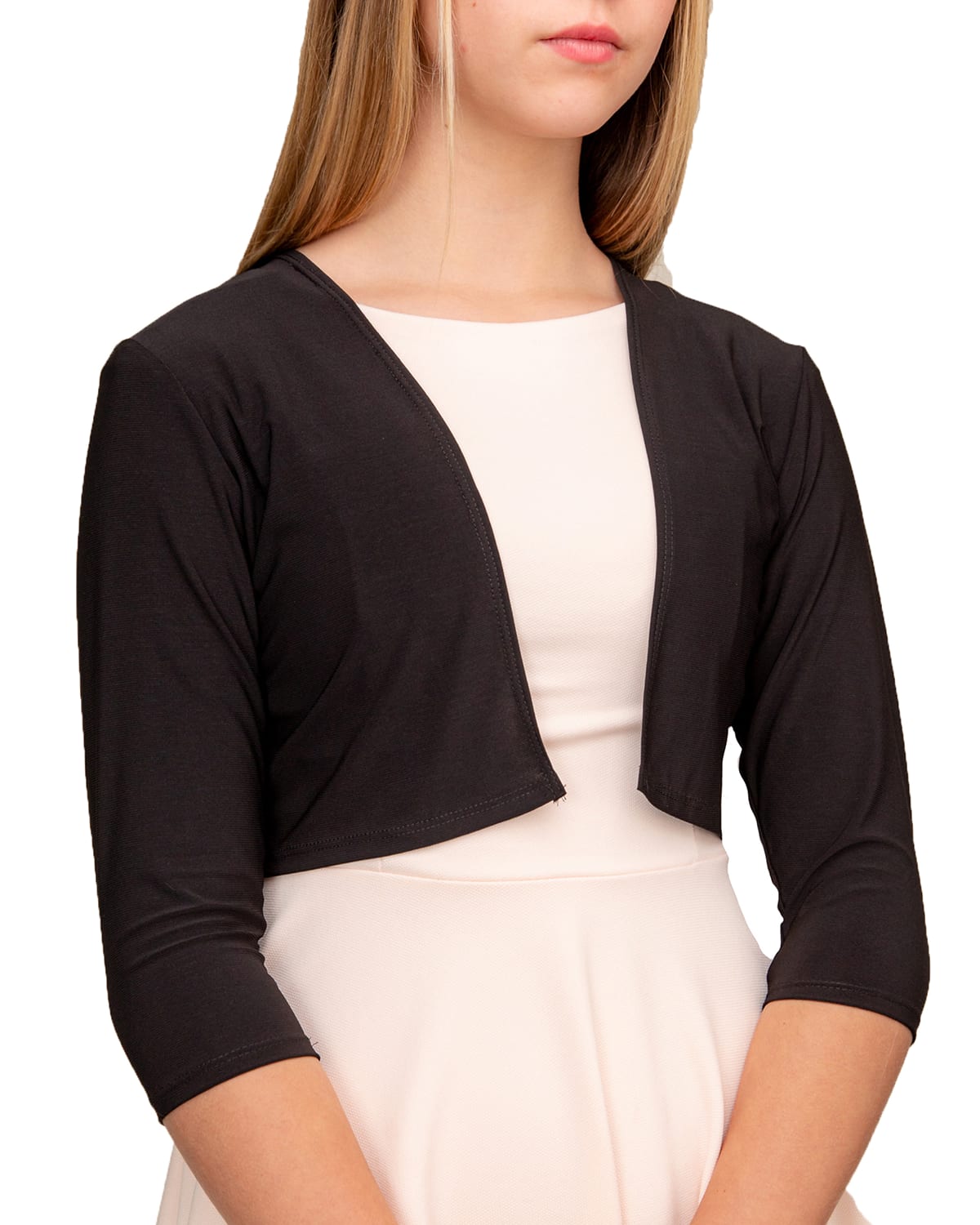 Un Deux Trois Girl's Bolero Jacket In Black
