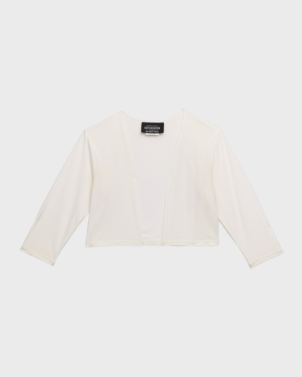 Un Deux Trois Girl's Bolero Jacket In Ivory