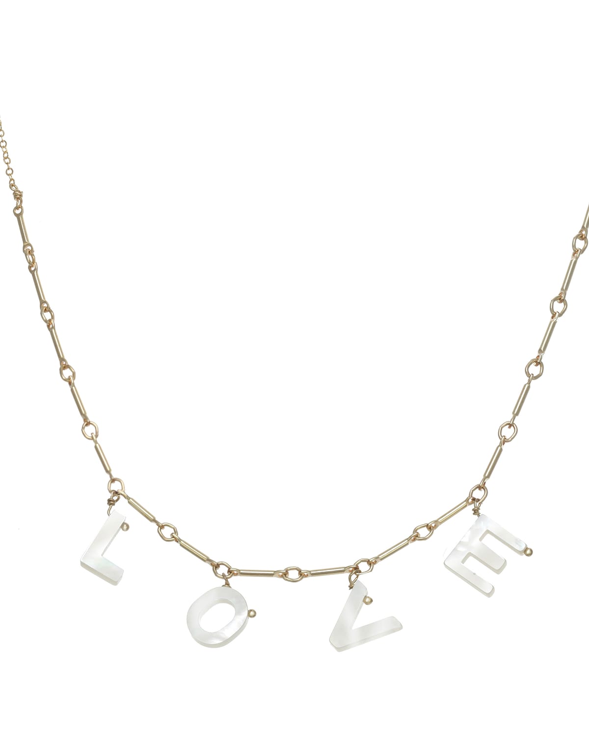 Kozakh 14k Gold-filled Mother-of-pearl Love Necklace