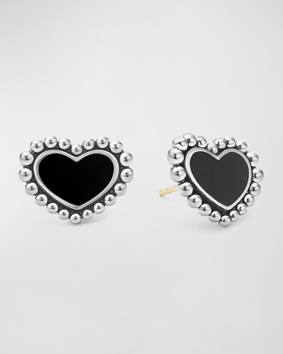 LAGOS MAYA 12MM INLAY HEART STUD EARRINGS,PROD238600134