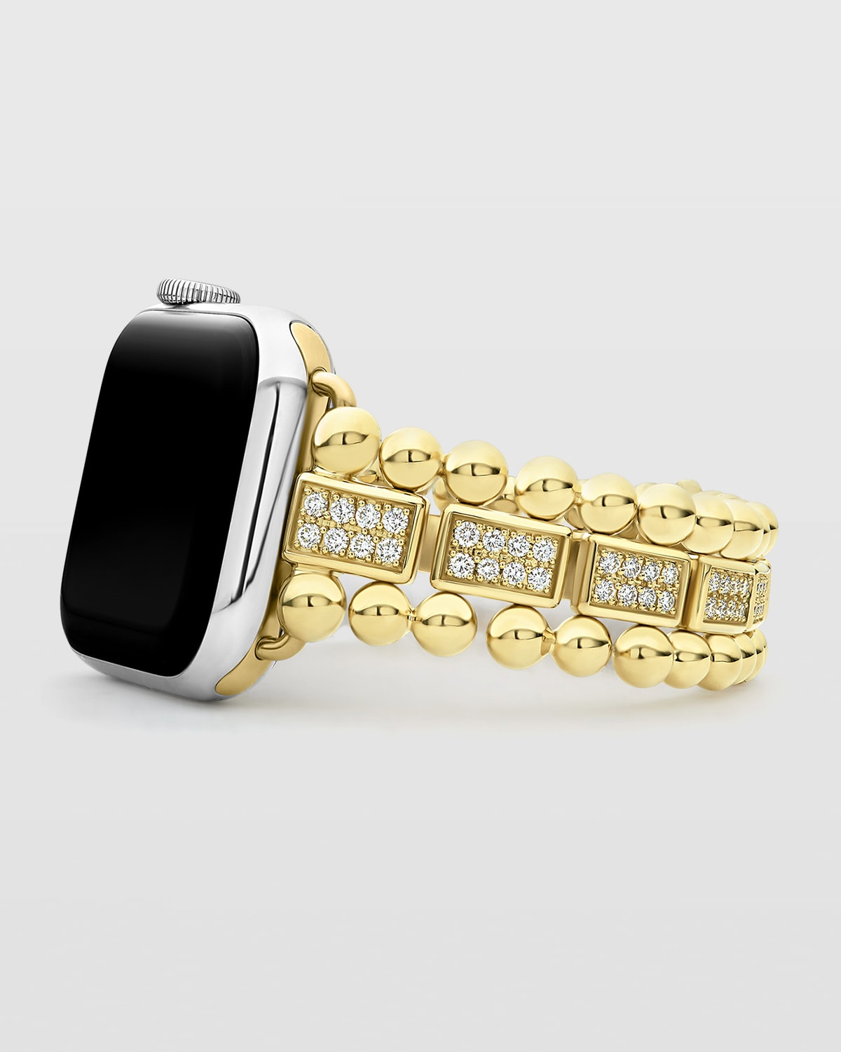Smart Caviar 18k Gold Diamond Apple Watch Bracelet, 38-44mm