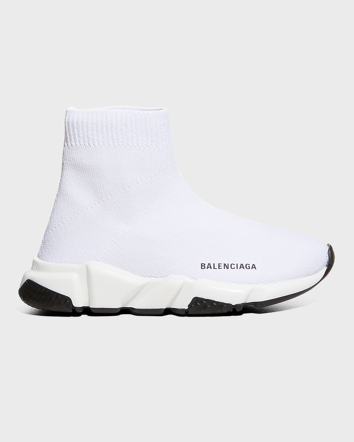 Balenciaga Kid's Two-Tone Knit Sock Trainer Sneakers