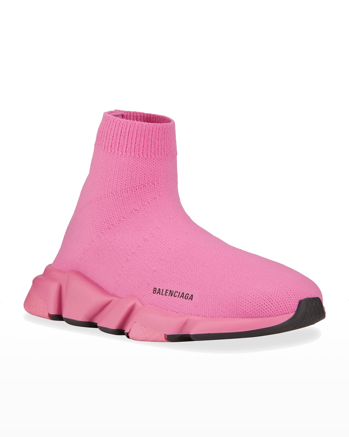 Kid's Knit Sock Trainer Sneakers, Pink