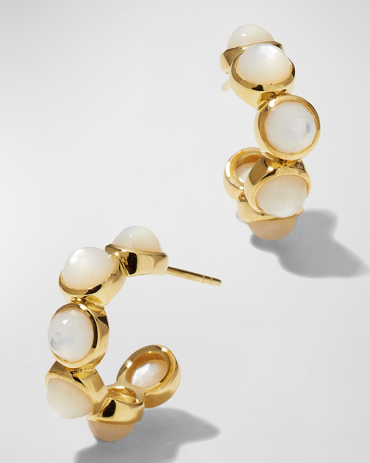 Ippolita All-stone Tiny Hoop Earrings In 18k Gold In Amethyst