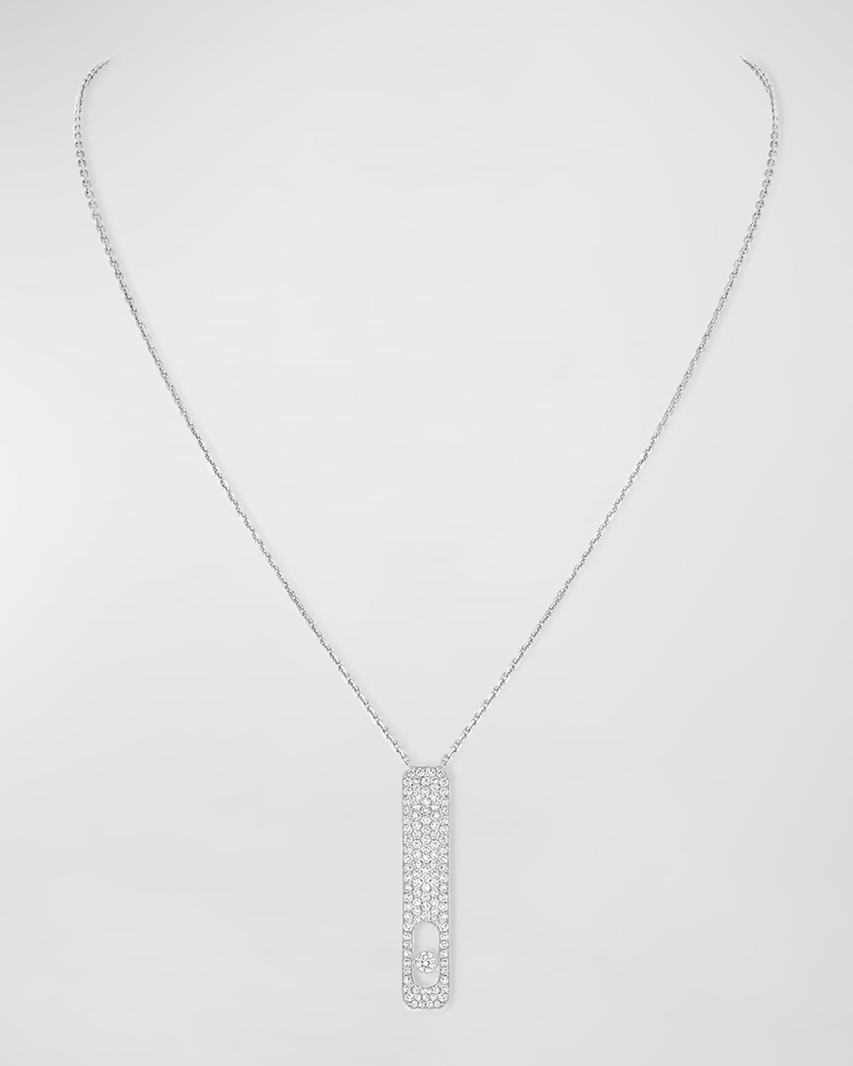 Messika My First Diamond 18K White Gold Pave Necklace