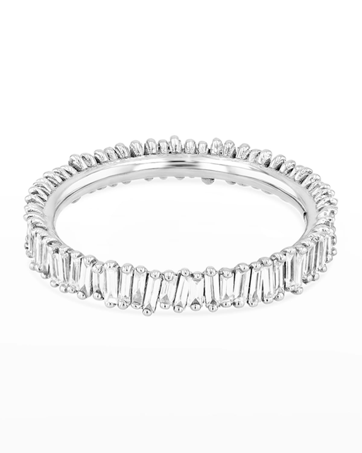 Suzanne Kalan 18k Diamond Mini Classic Fireworks Eternity Ring In White/gold
