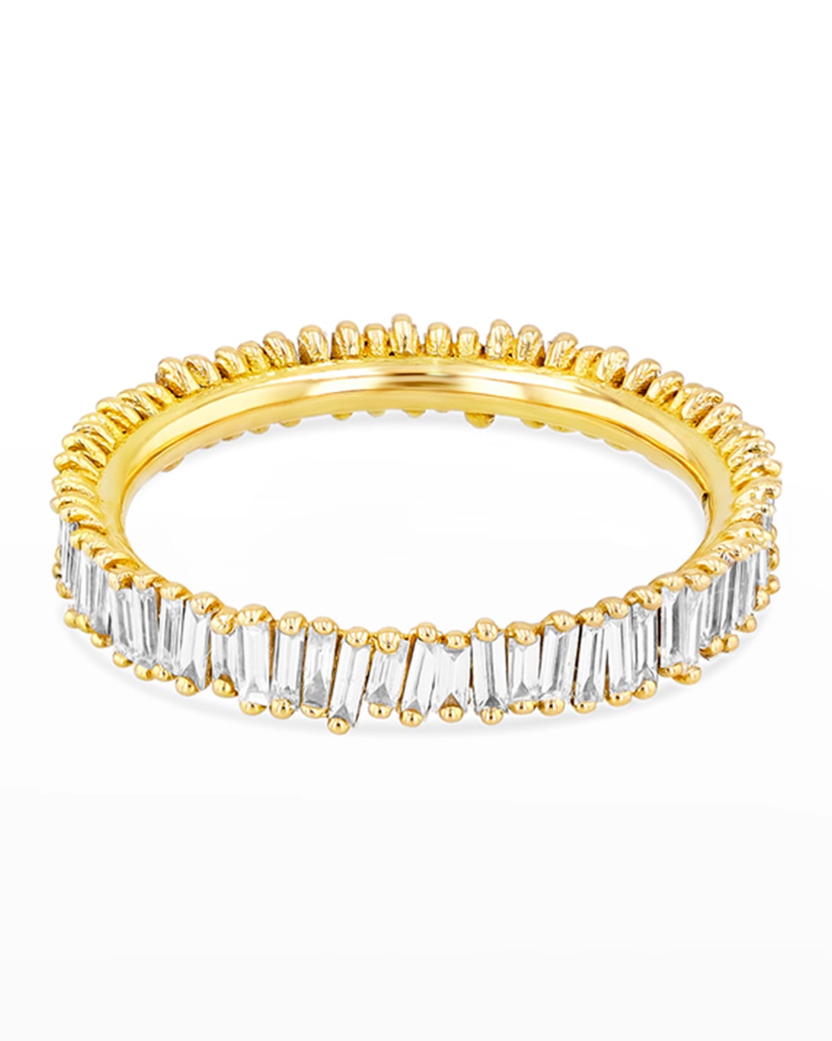 Suzanne Kalan 18k Diamond Mini Classic Fireworks Eternity Ring In Yellow/gold
