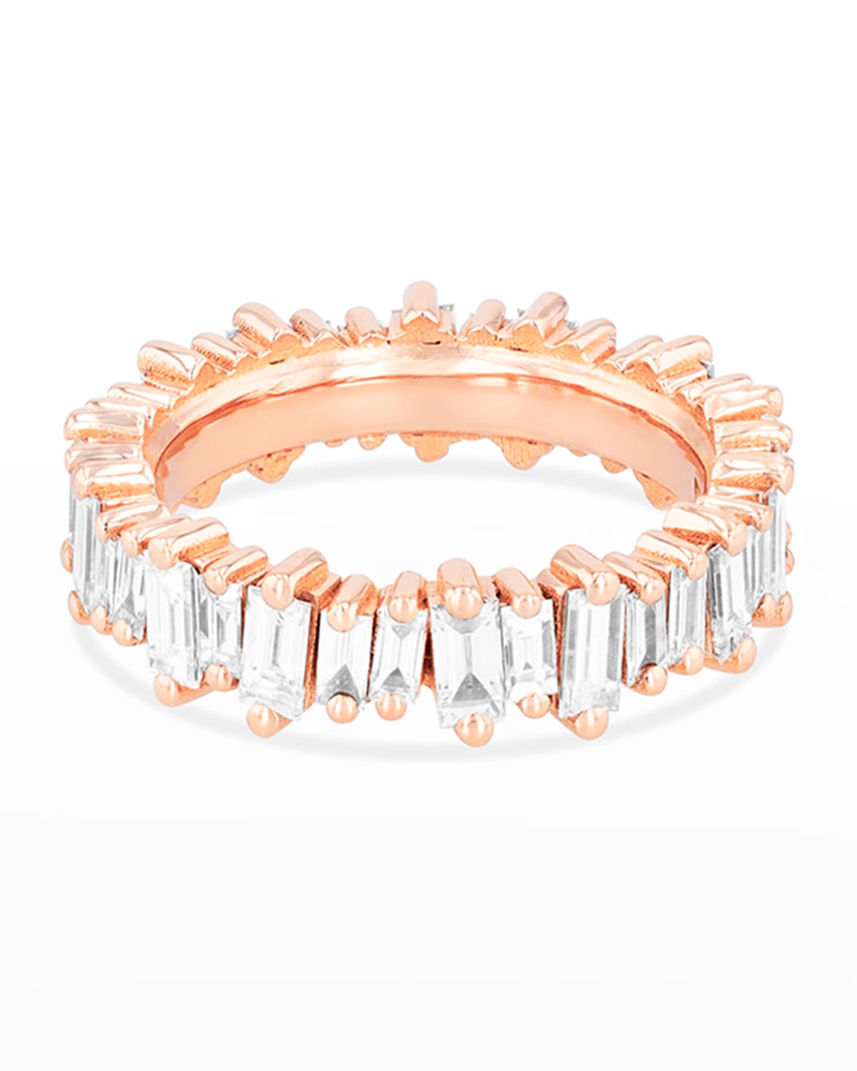 Suzanne Kalan 18k Diamond New Classic Eternity Band Ring Size 4-8 In Rose/gold