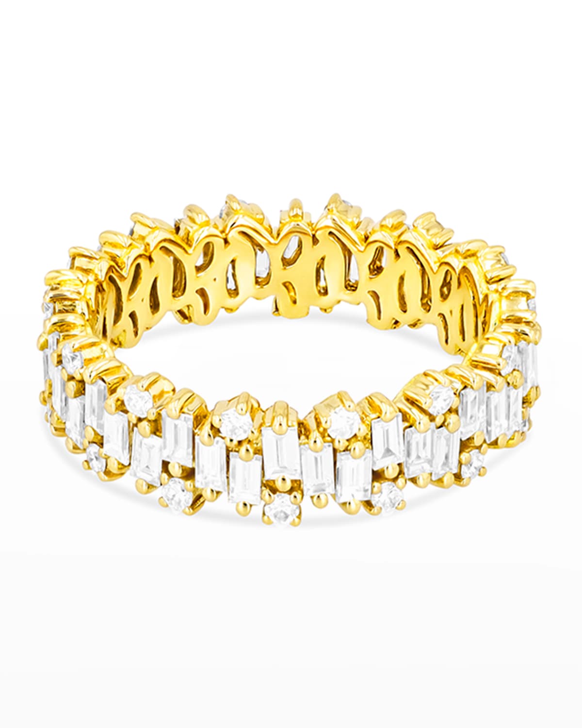 Suzanne Kalan 18k Diamond Shimmer Collection Eternity Ring In 18k Yellow Gold